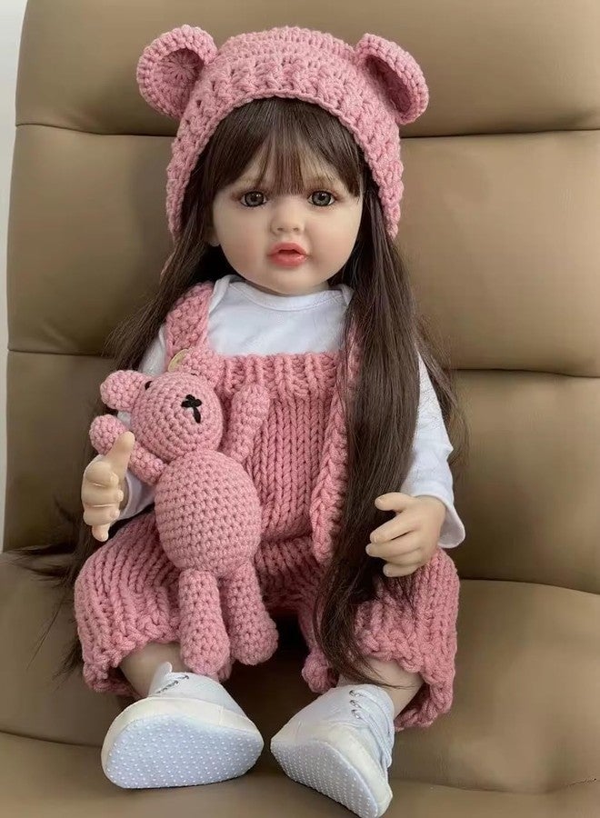 OOTLO Reborn Boy 22 Inch Newborn Toddler Reborn Doll Soft Silicone Vinyl Lifelike Baby Dolls for Kids Age 3+, Multicolor - Image 4